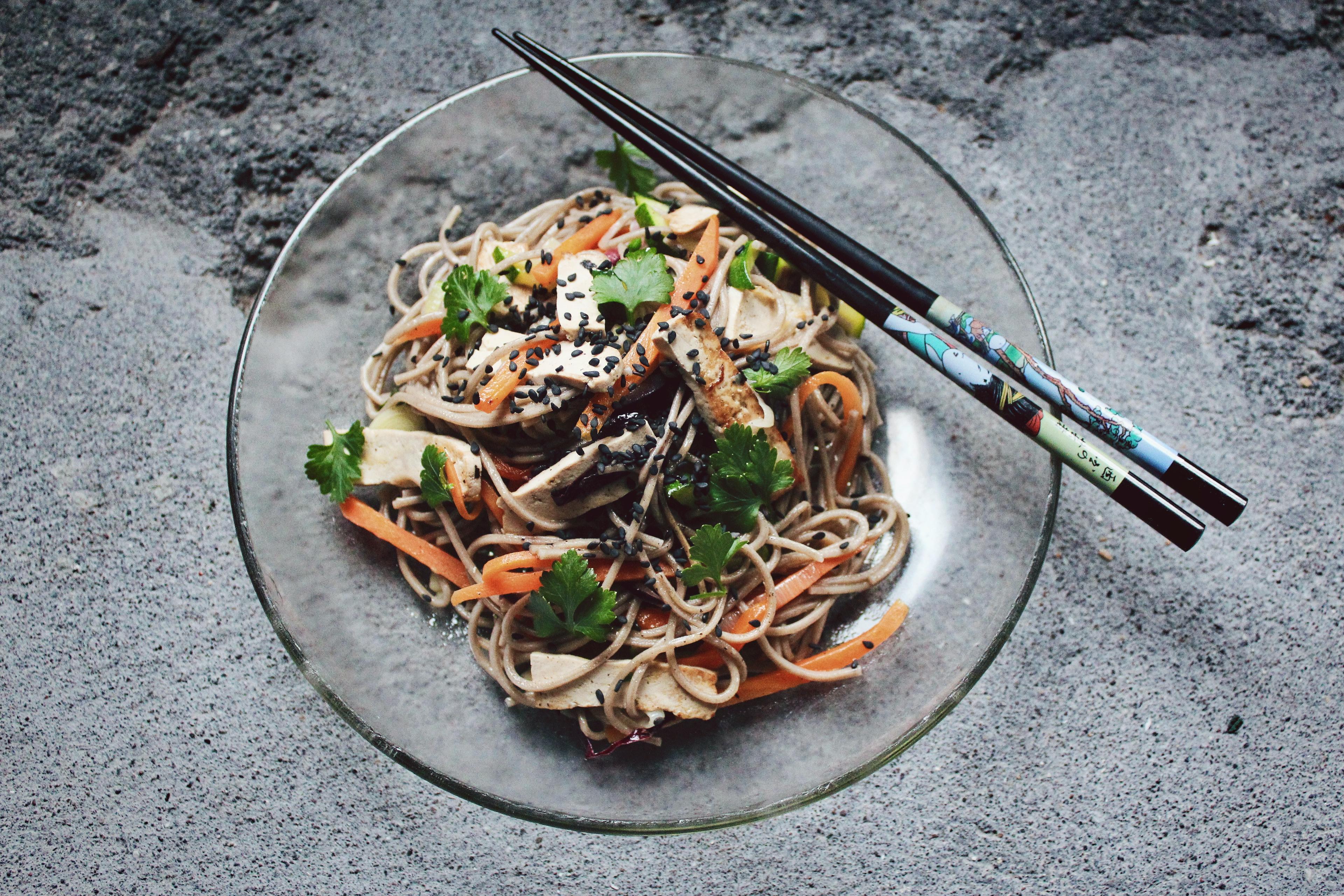 asian style noddle stir fry